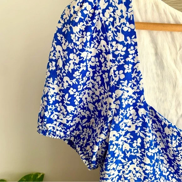 KOOKAI - Blue & White Floral Fitted Mini Summer Dress - Size 36 (Aus Size 8) - Picture 3 of 7